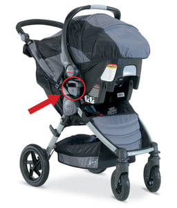 BOB-Motion stroller (in travel system mode)